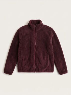 CORE Life Women’s Burgundy Sherpa Fleece Full Zip Jacket Size S